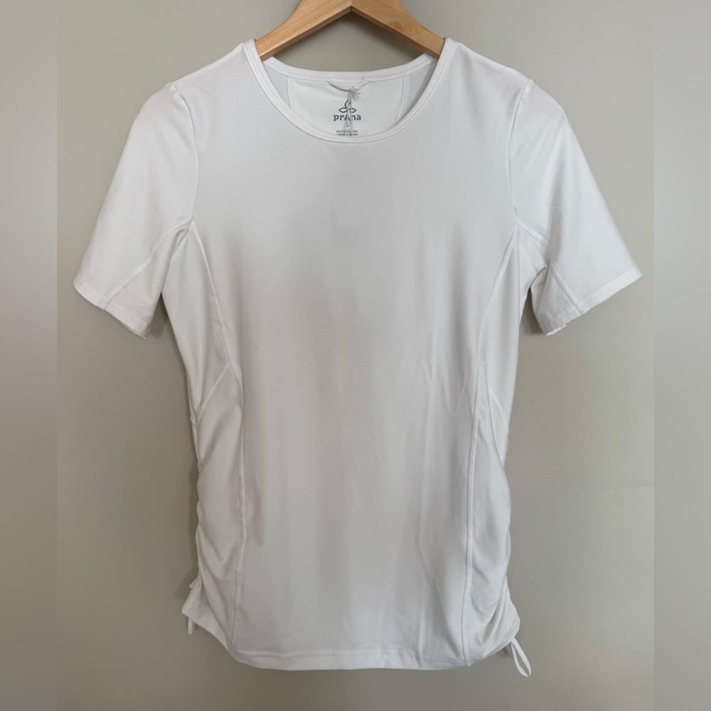 NWT Prana Women’s White UPF Catarina Short Sleeve Sun Top - Size Small